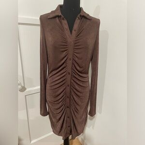 NWT - Cotton On Bowie Long Sleeve Shirt Mini Dress - Size XL